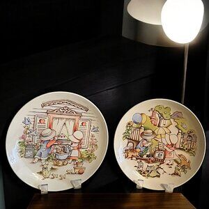 Country Kids Collector's Dessert Plates Lot of 2 "Good Friends Are Forever" 7.5"